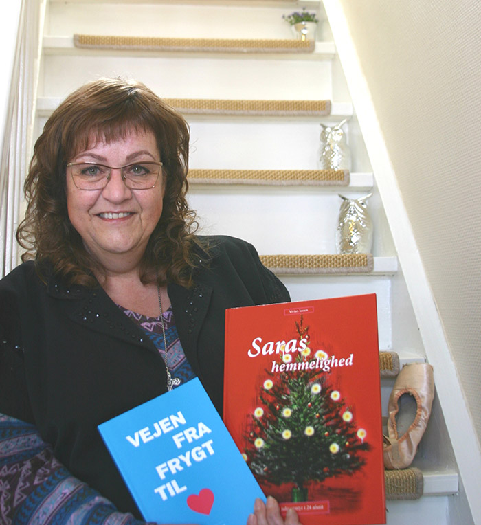 58-årige Vivian Jessen debuterer som forfatter med to bøger. Foto Mette Lyngholm Larsen