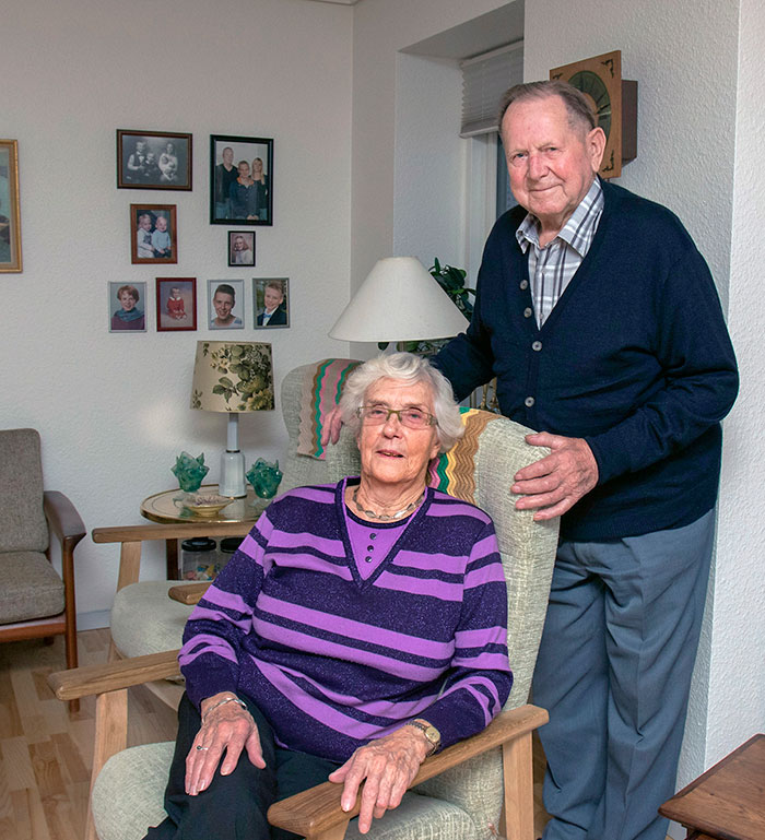 Ellen og Hans Jørgen Steffensen har været gift i 65 år.