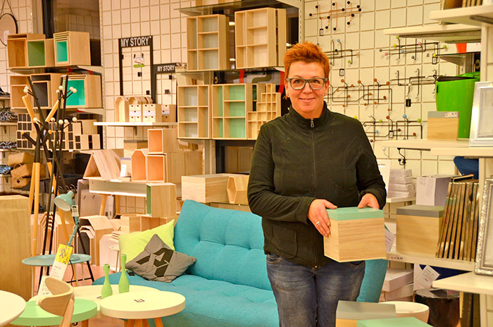 Henriette Novak har i 10 år været butikschef for Sinnerup i Flensborg. Foto Tove Hansen 
