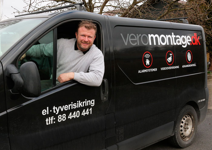 Allan Venderby har succes med at installeret tyverisikring. Foto Søren Gülck