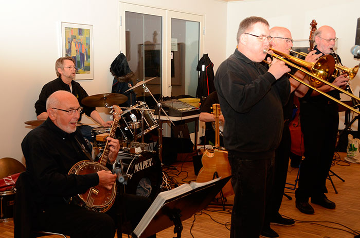 80 mennesker hørte jazz på Damms Gård. Foto Tove Hansen