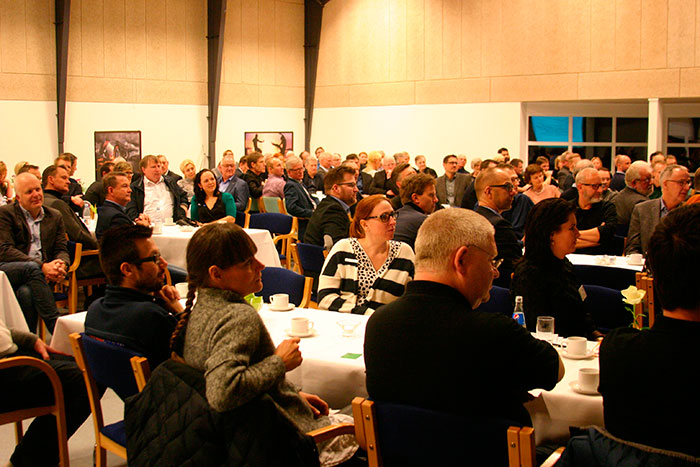 Erhvervsfolk fra hele Aabenraa Kommune var til møde i Nr. Hostrup. Foto Ditte Vennits Nielsen