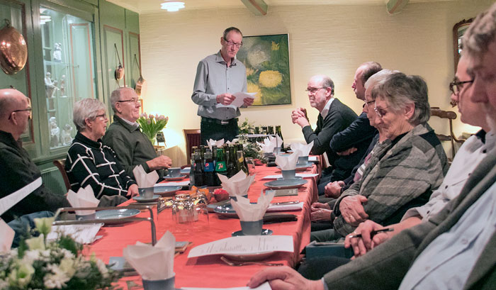 Den afgående formand, Johannes H. Nielsen, aflagde sin sidste beretning i Gråsten Venstre. Foto Søren Gülck