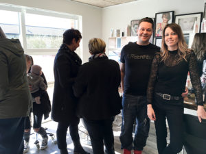 Ulla Petersen og Dan S. Jørgensen ved receptionen i Garagen