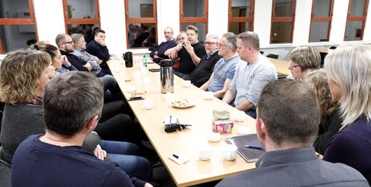 Der mødte 18 erhvervsdrivende op til den stiftende generalforsamling. Foto Jimmy Christensen