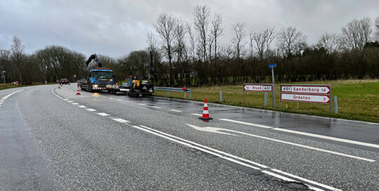 Autoværn i farligt sving