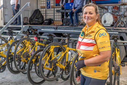 Mette Olesen fra Padborg er klar til 1.250 km på cykel ned gennem Europa, hvor det går op og ned ad bakke. Foto Søren Gülck