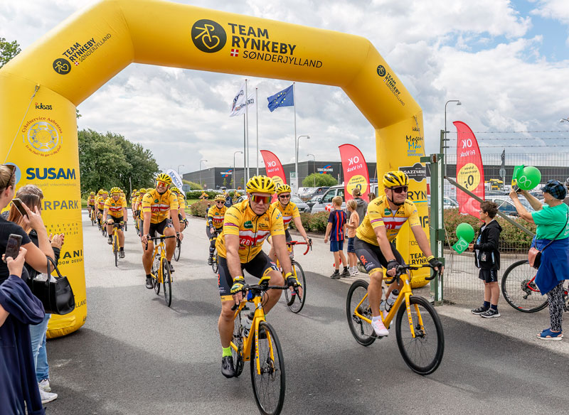 Mette Olesen fra Padborg er klar til 1.250 km på cykel ned gennem Europa, hvor det går op og ned ad bakke. Foto Søren Gülck