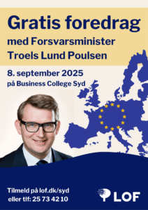 Foredrag med forsvarsminister Troels Lund Poulsen på Business College Syd