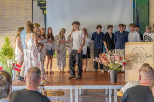 Gråsten Skole holdt festlig dimissionsfest for 46 elever. Foto Søren Gülck