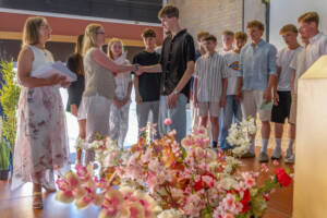 Gråsten Skole holdt festlig dimissionsfest for 46 elever. Foto Søren Gülck