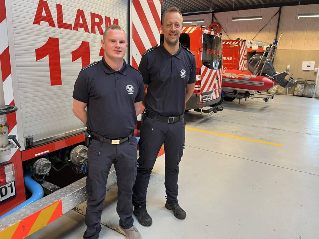 Brandkaptajn Michael Krogh og vicebrandkaptajn Christian Janssen