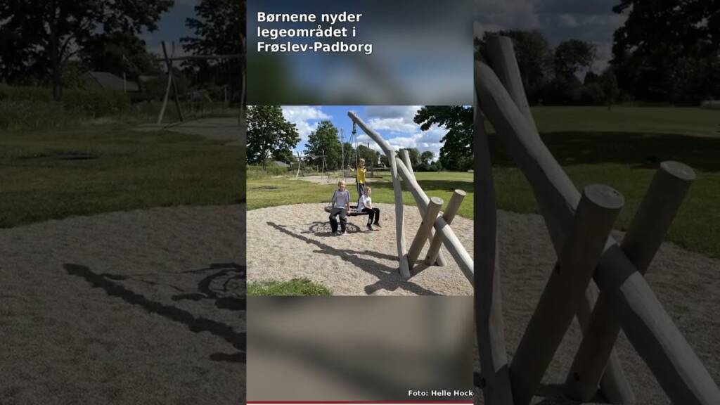 Børnene nyder legeområdet i Frøslev-Padborg Fritidspark