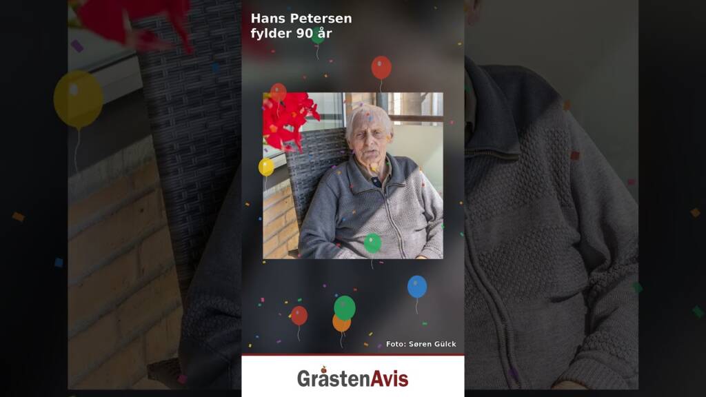 Hans Petersen, Gråsten, fylder 90 år – video fra Gråsten Avis