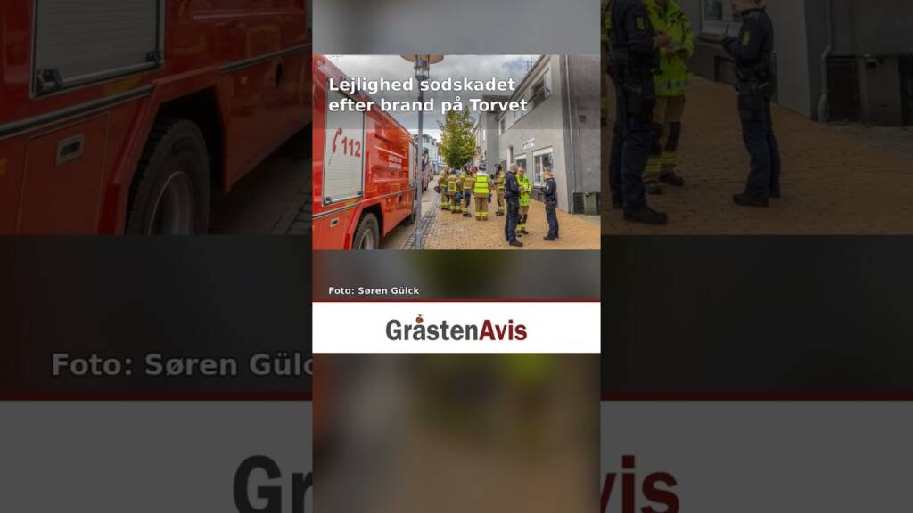 Lejlighed sodskadet efter brand på Torvet