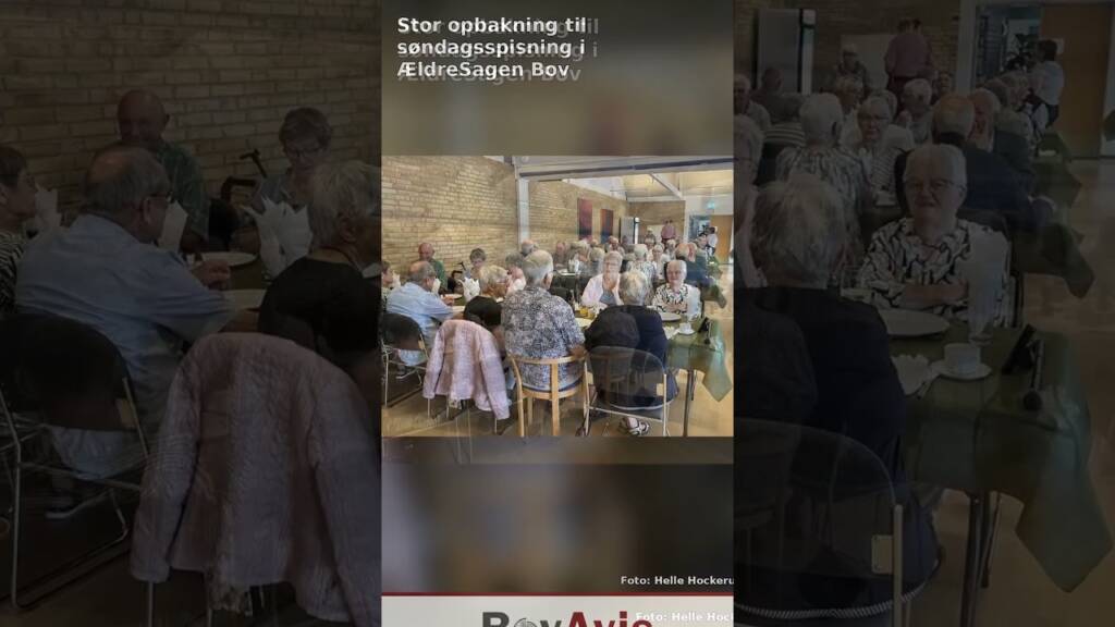 Stor opbakning til søndagsspisning i ÆldreSagen Bov