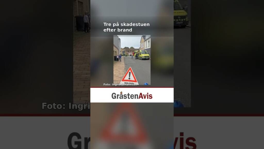 Tre på skadestuen efter voldsom brand